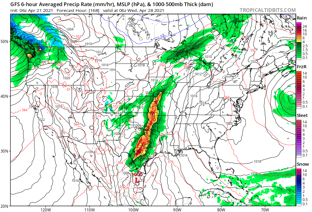 April 27th GFS Forecast