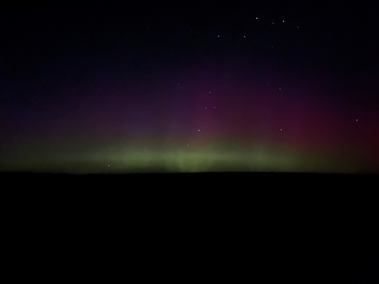 Northern Lights seen in Grangeville, Idaho