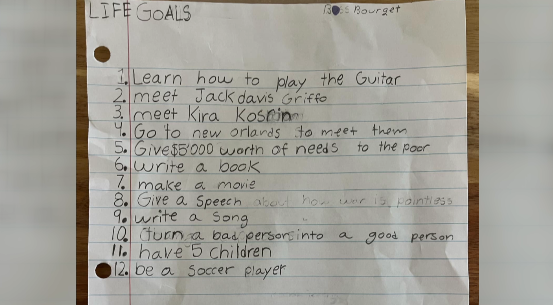 Parents hope to fulfill late son's 'Life Goals' list