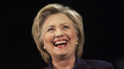 Clinton at a rally in New Jersey.