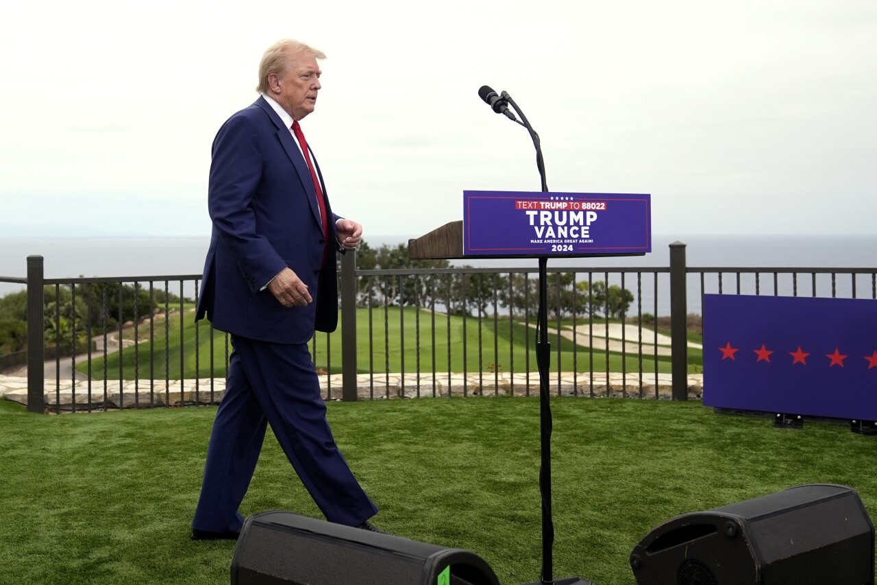 former president trump california