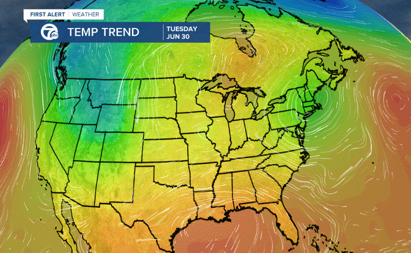 Temperature trend through July 10