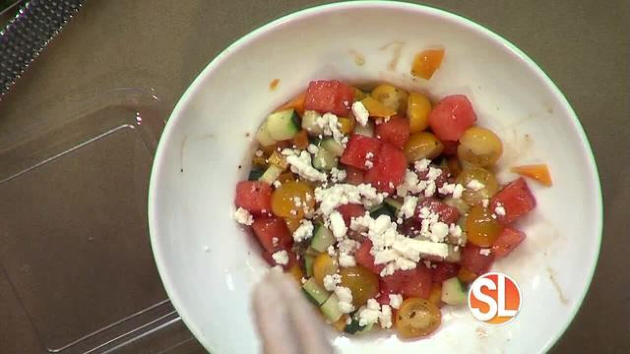 Watermelon & golden beet salad