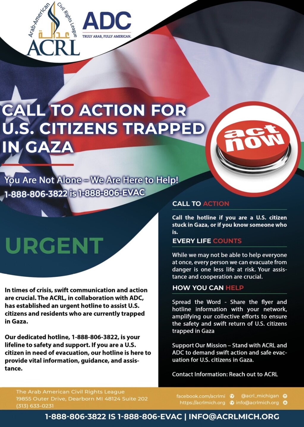 acrl flyer gaza citizens trapped