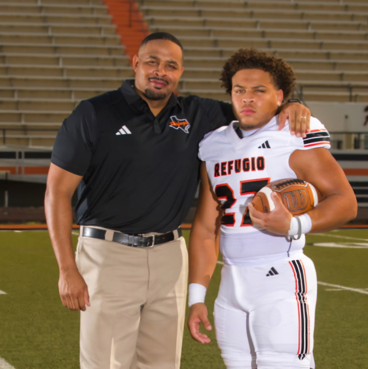 Refugio's James King and his son Jordan King