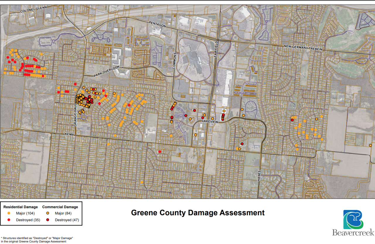 Beavercreek 2019 tornado damage