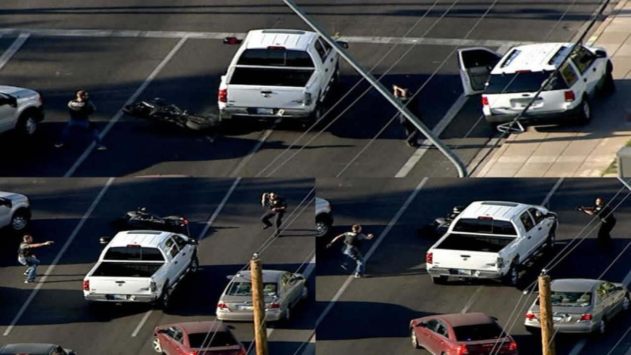 PHOTOS: Police draw guns in East Valley chase