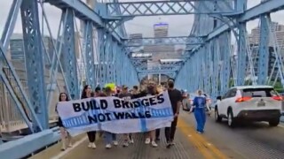 Protest that shut down the Roebling Bridge