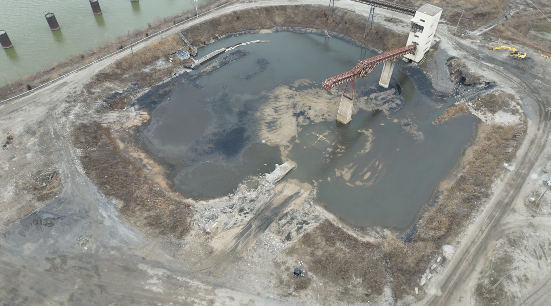 The former coal power plant site at Tanner's Creek in Lawrenceberg, Indiana.