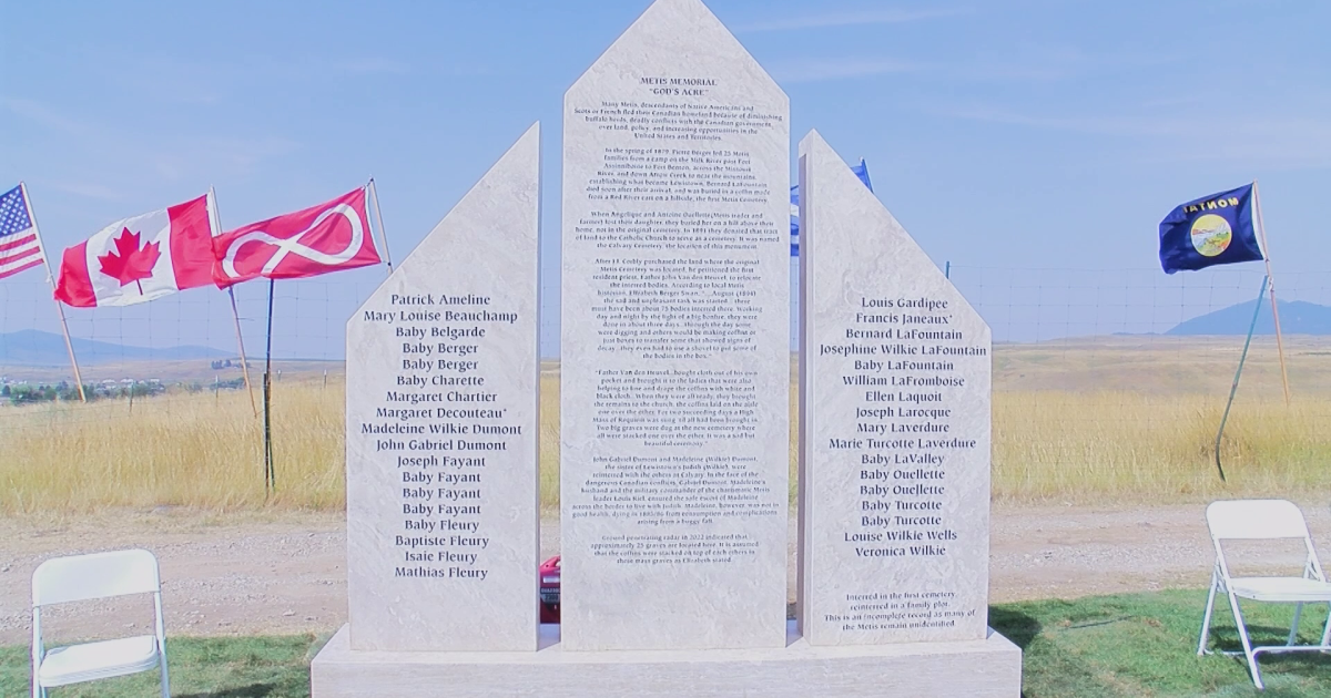 Metis memorial unveiled in Lewistown - Vimarsana News