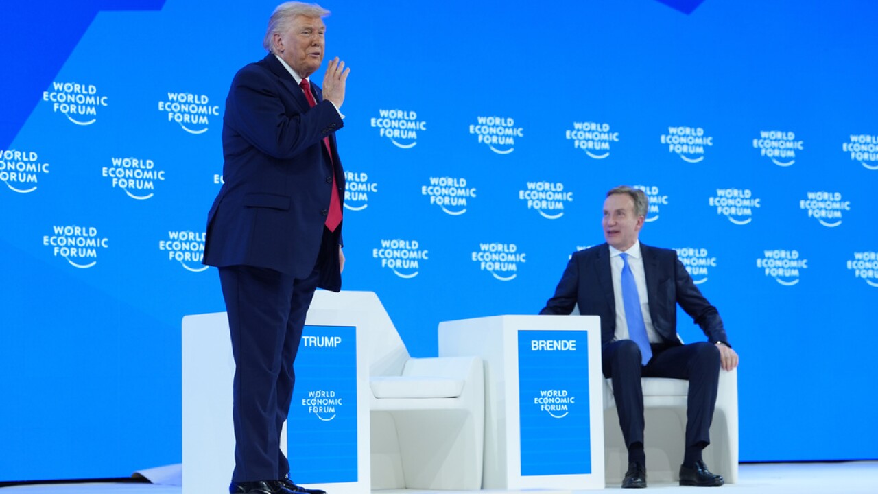 APTOPIX Switzerland Davos Trump