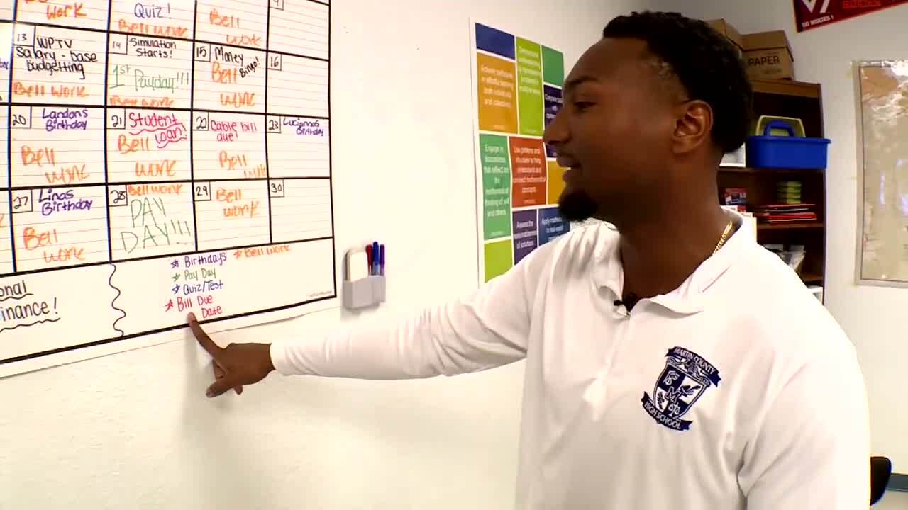 Martin County High School teacher Terrell Mabins leads a financial literacy course on Sept. 14, 2023 (1).jpg