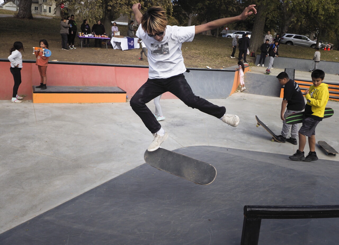 Skate Park dedication in Walt Hill, NE