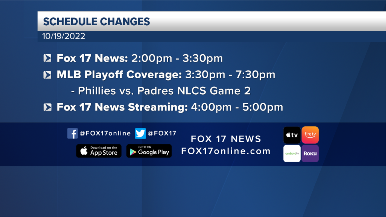 Fox 17 Schedule Fox 17 Schedule