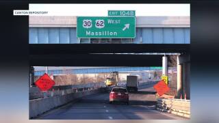 U.S. 30 westbound ramp I-77 closing 