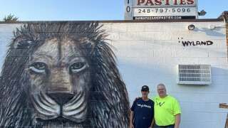 Wyland (left) with his cousin, Kevin Sell (right)