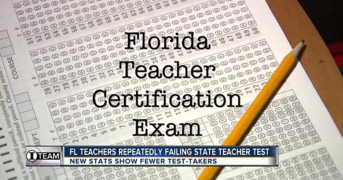 Florida Teachers Failing Frustrated Teacher Test Scores Not