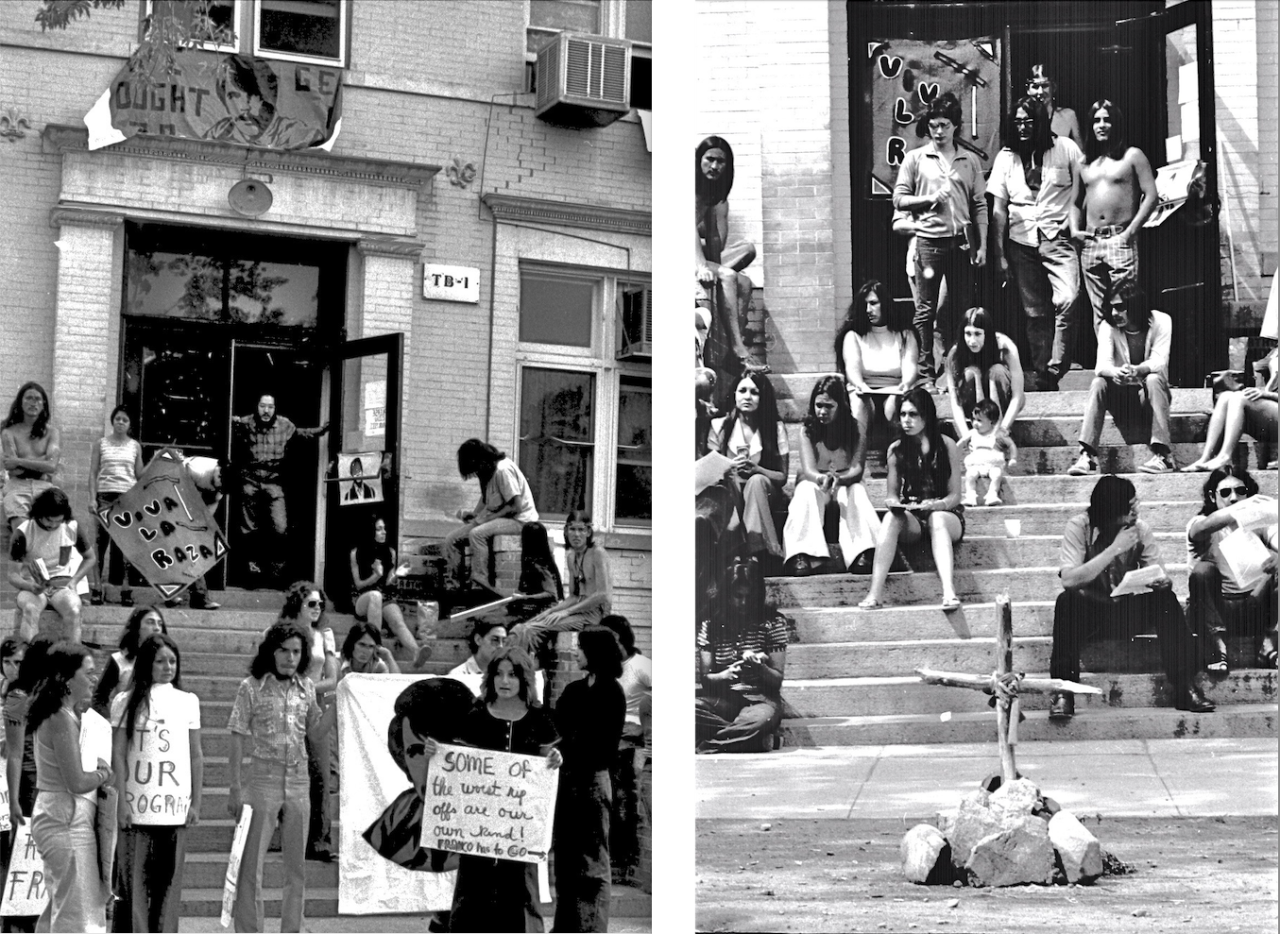 UMAS students occupy Temporary Building One in May 1974