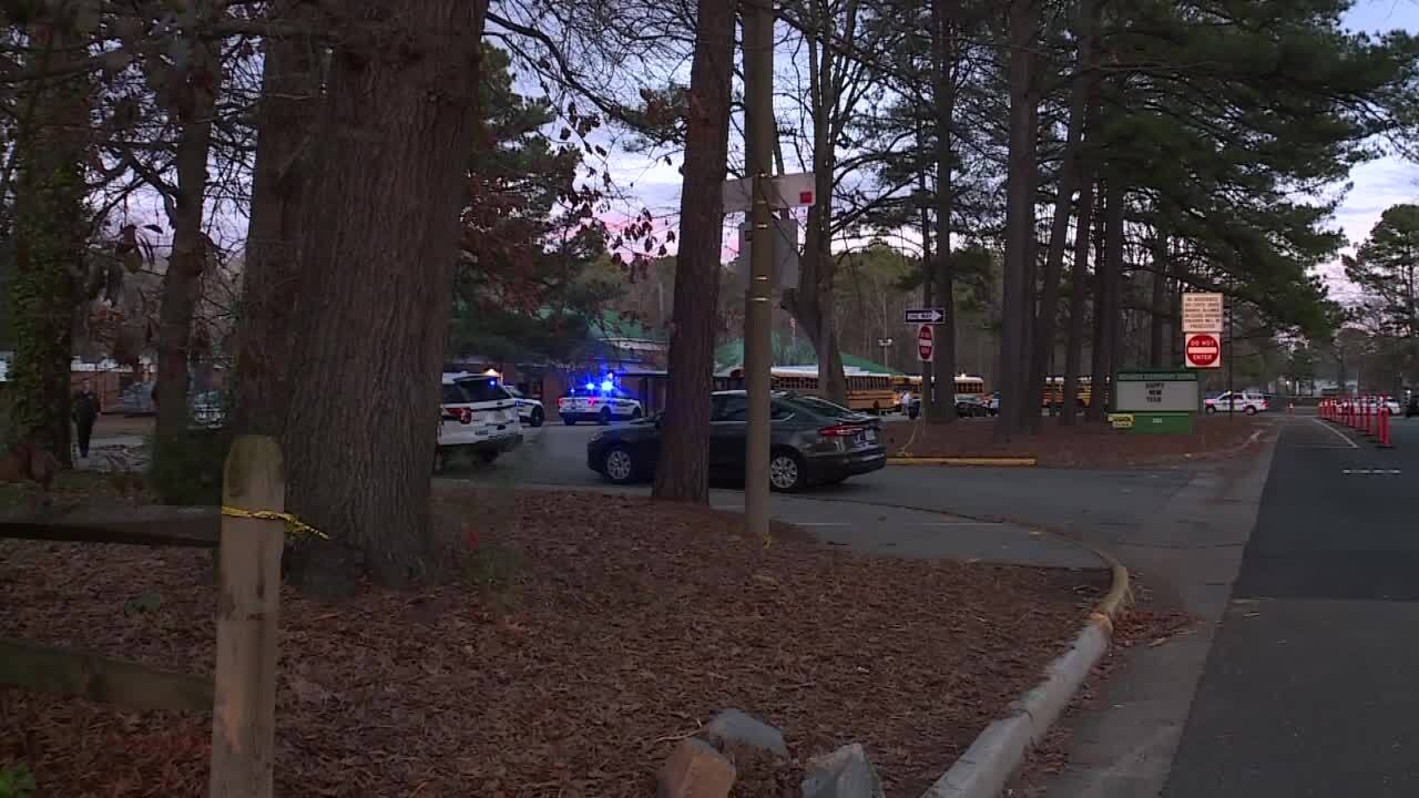 A first-grader shot his teacher in a classroom at Richneck Elementary School in Newport News, Virginia, on Friday, Jan. 6, 2022, according to authorities. 

