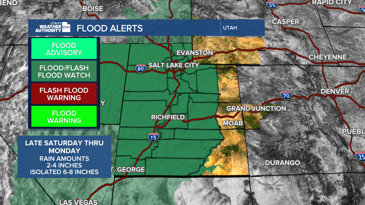 Utah braces for several days of heavy rain, strong winds and mountain snow