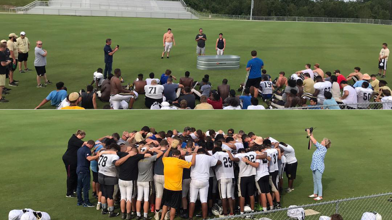 Tennessee High School Football Players Baptized On Field After