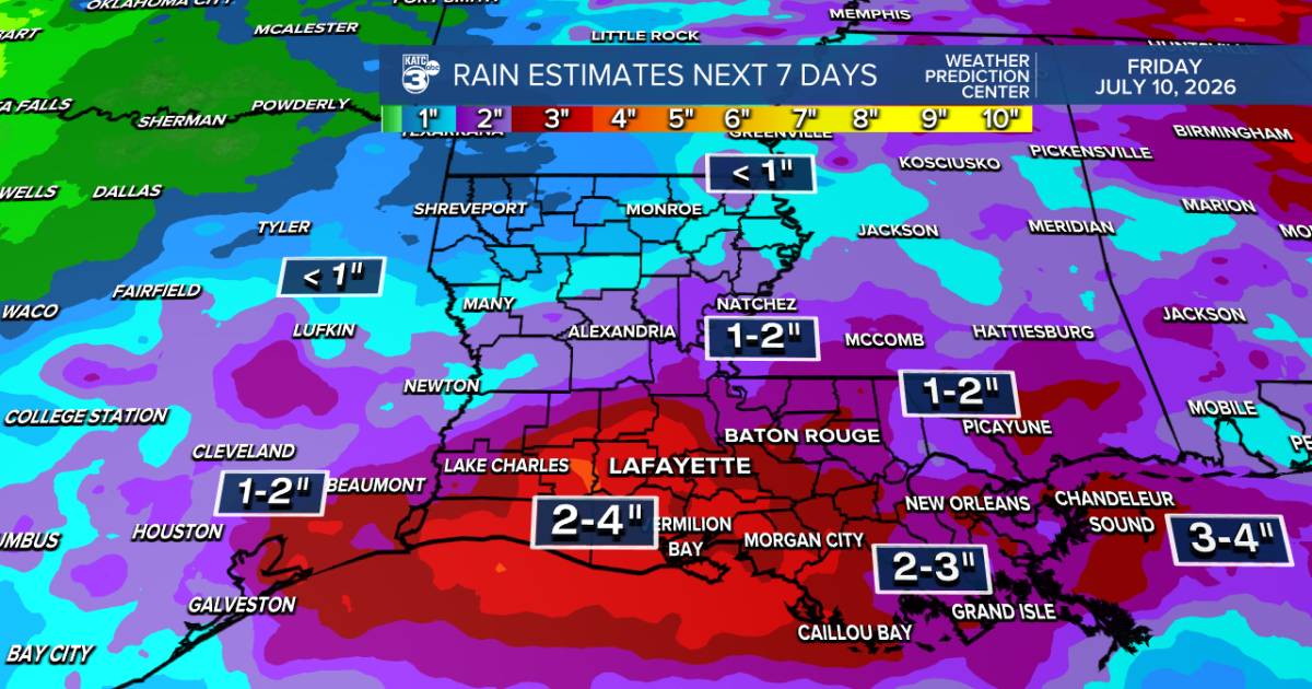 Wetter weather moving in through the weekend and into next week