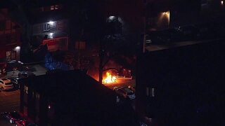 Michigan national championship fire