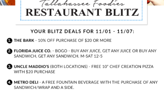 Tallahassee Foodie Beginning of November Restaurant Blitz