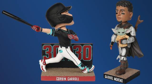 Corbin 30-30 Mystery Bobble Batting and Gabi Mandalorian Bobble.