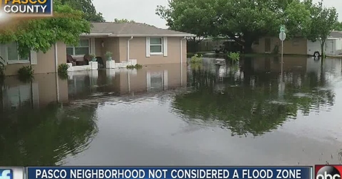 Flood Weary Residents Question Why Neighborhood Isn T Designated Flood Zone Pasco County Flood Zone Map