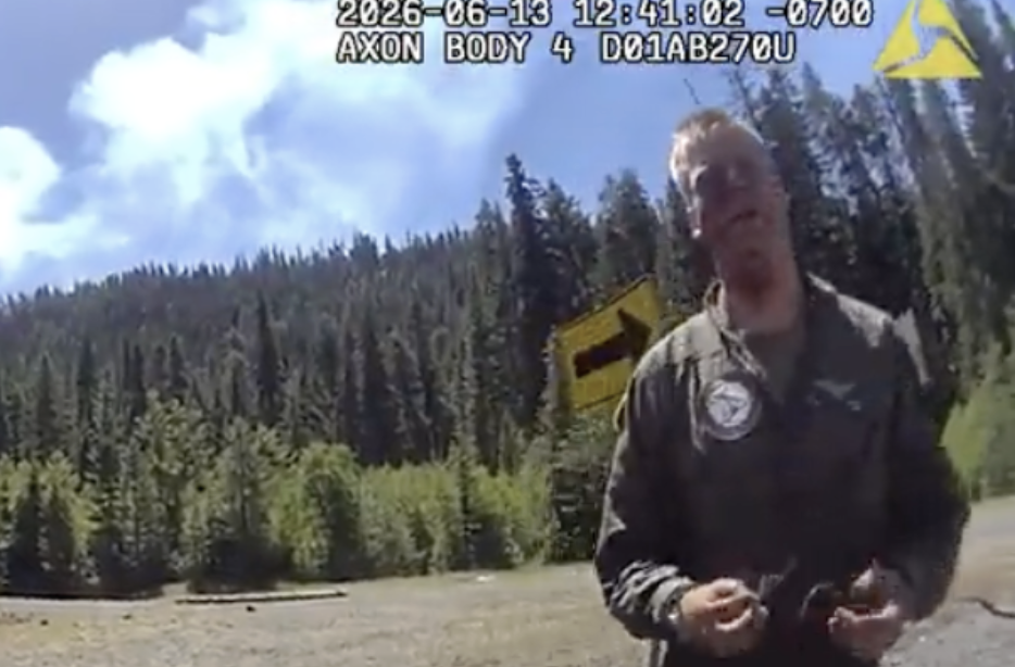 Body-worn camera footage from the Yakima County Sheriff’s Office captures a pilot after an ejection.