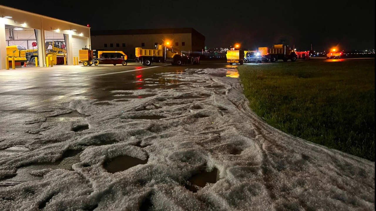 hail at downtown airport