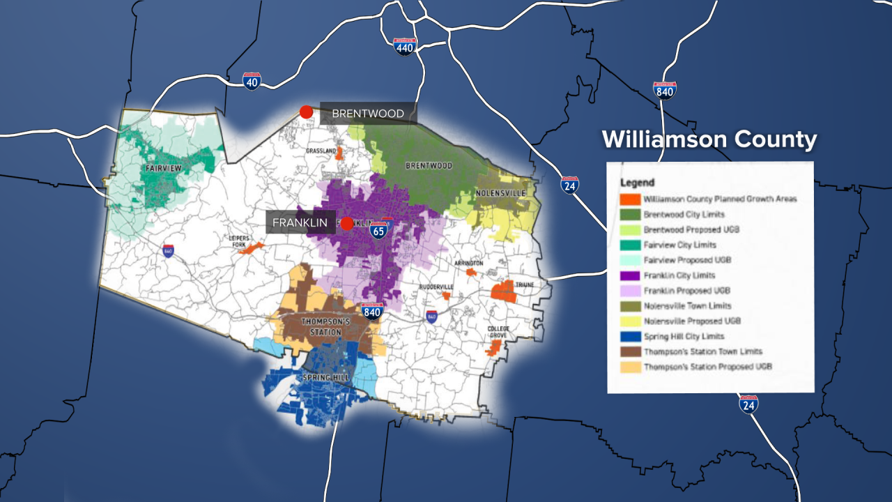 Proposed changes to Williamson County urban growth