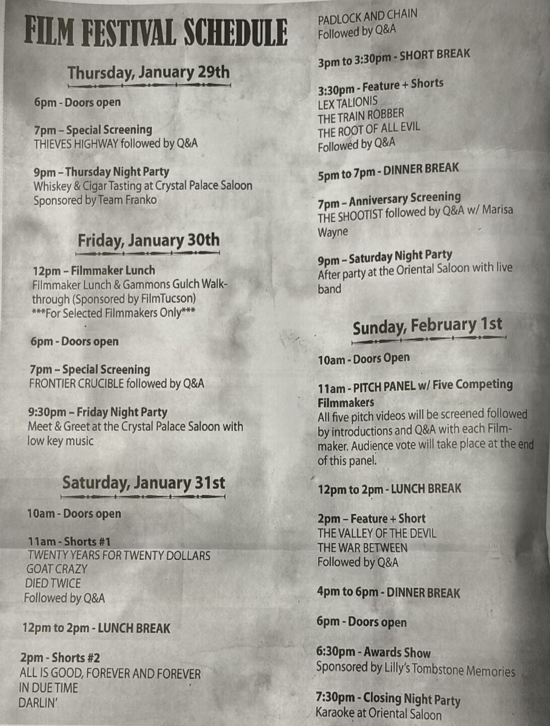 Tombstone Film Festival draws international filmmakers to Arizona