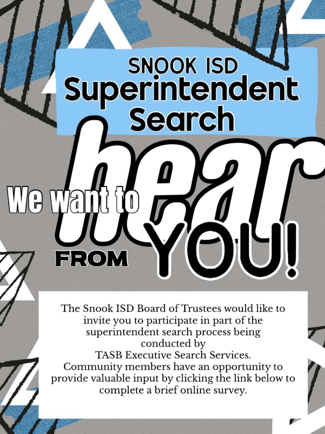 Snook ISD's search for a new superintendent is underway with community input wanted