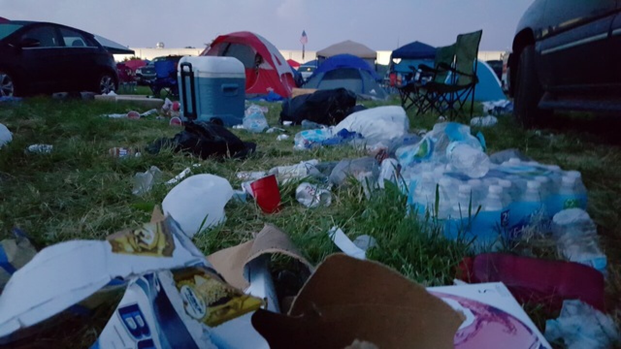Trash at the 500: There's a lot of it