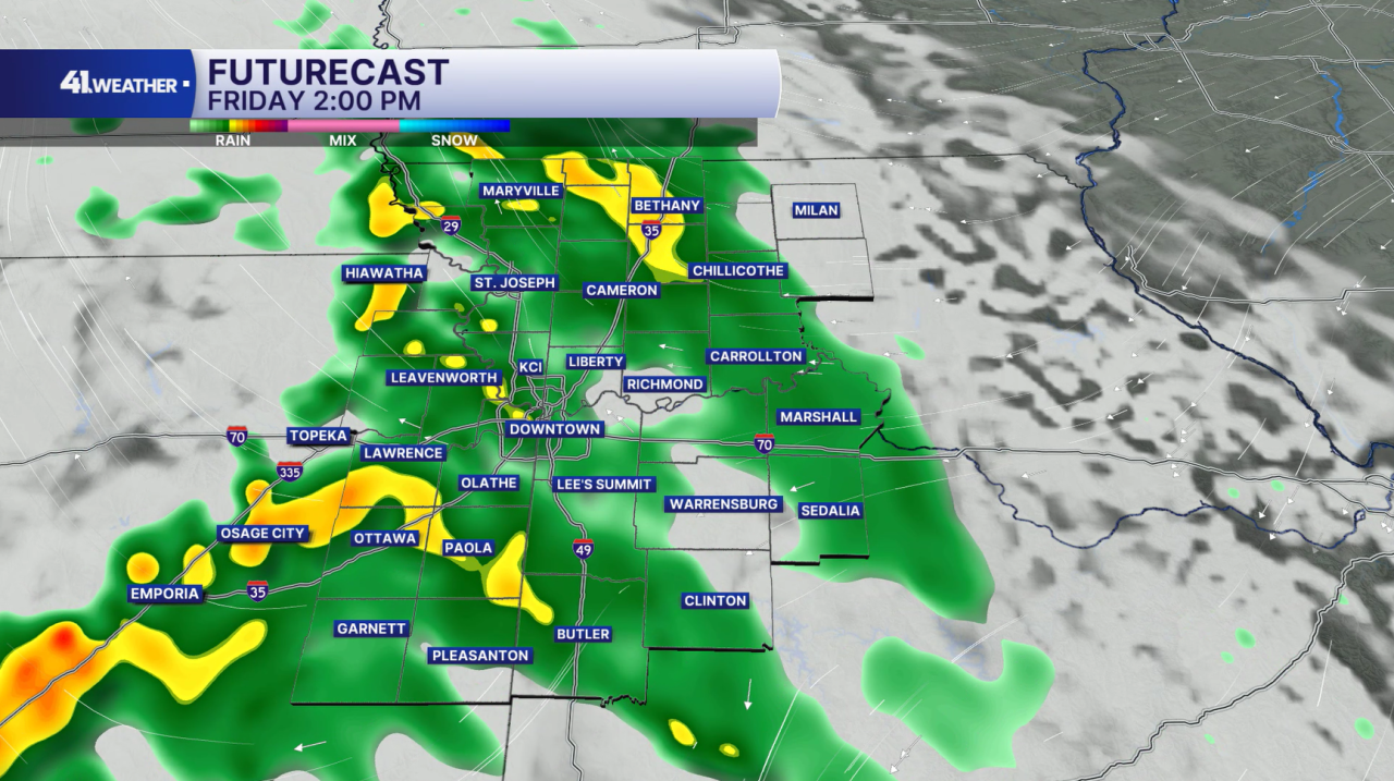 Friday Rain Chances
