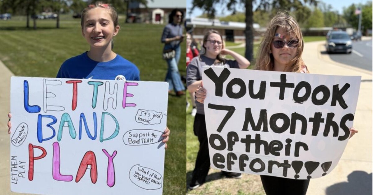 Local News Watertown middle schoolers walk out over school board's ban on LGBTQ-tied song Megan Lee