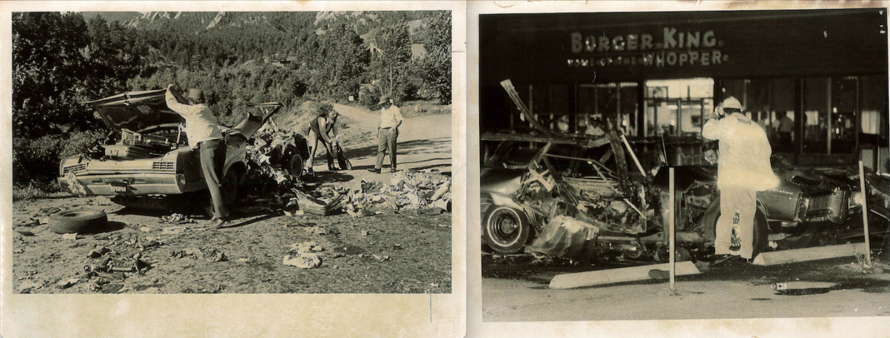 Car bomb aftermath Los Seis