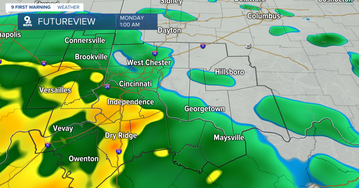 Clouds move in today with rain overnight
