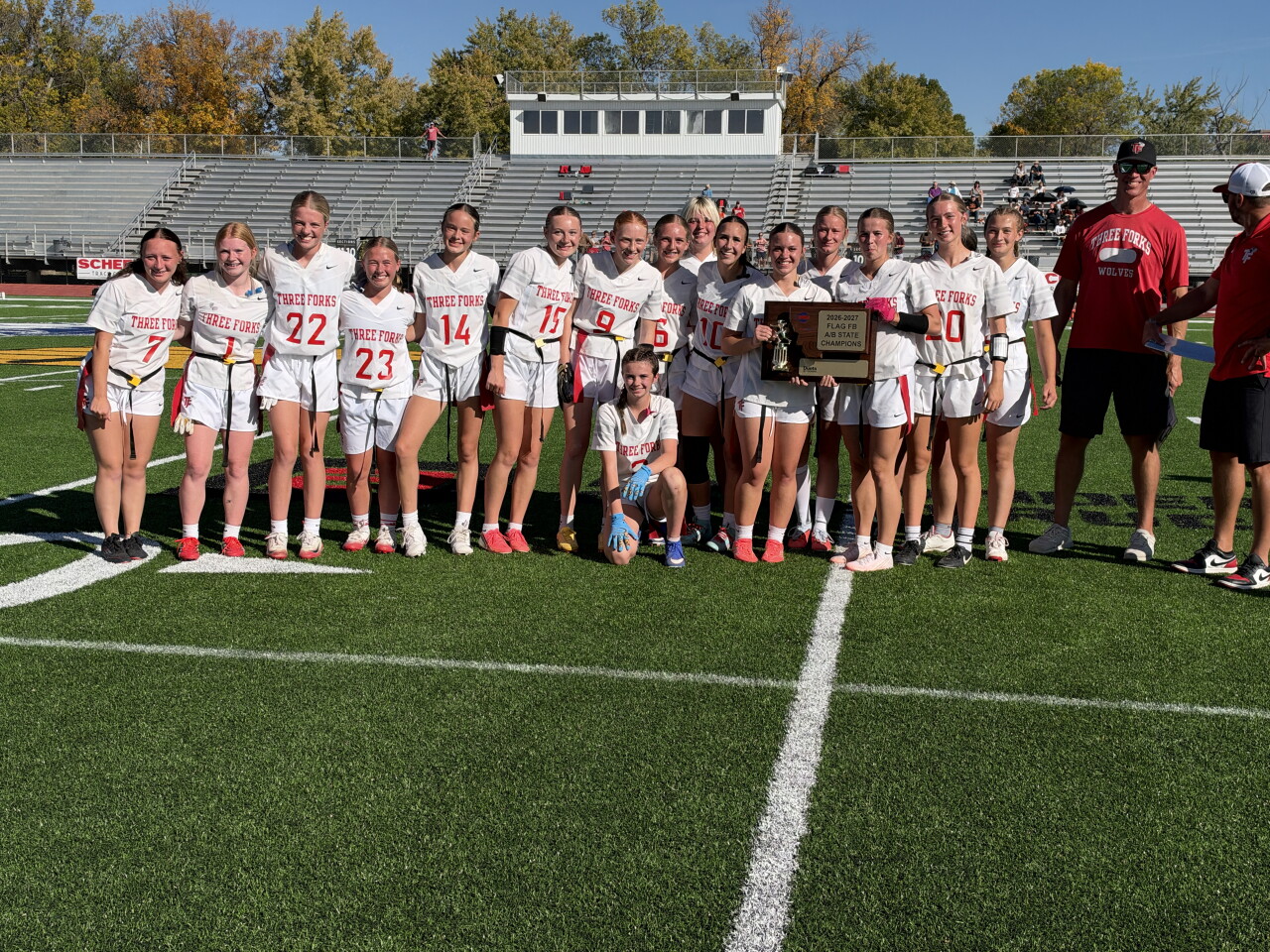 Three Forks flag football champs