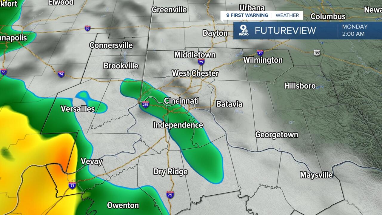2AM Monday Future Radar
