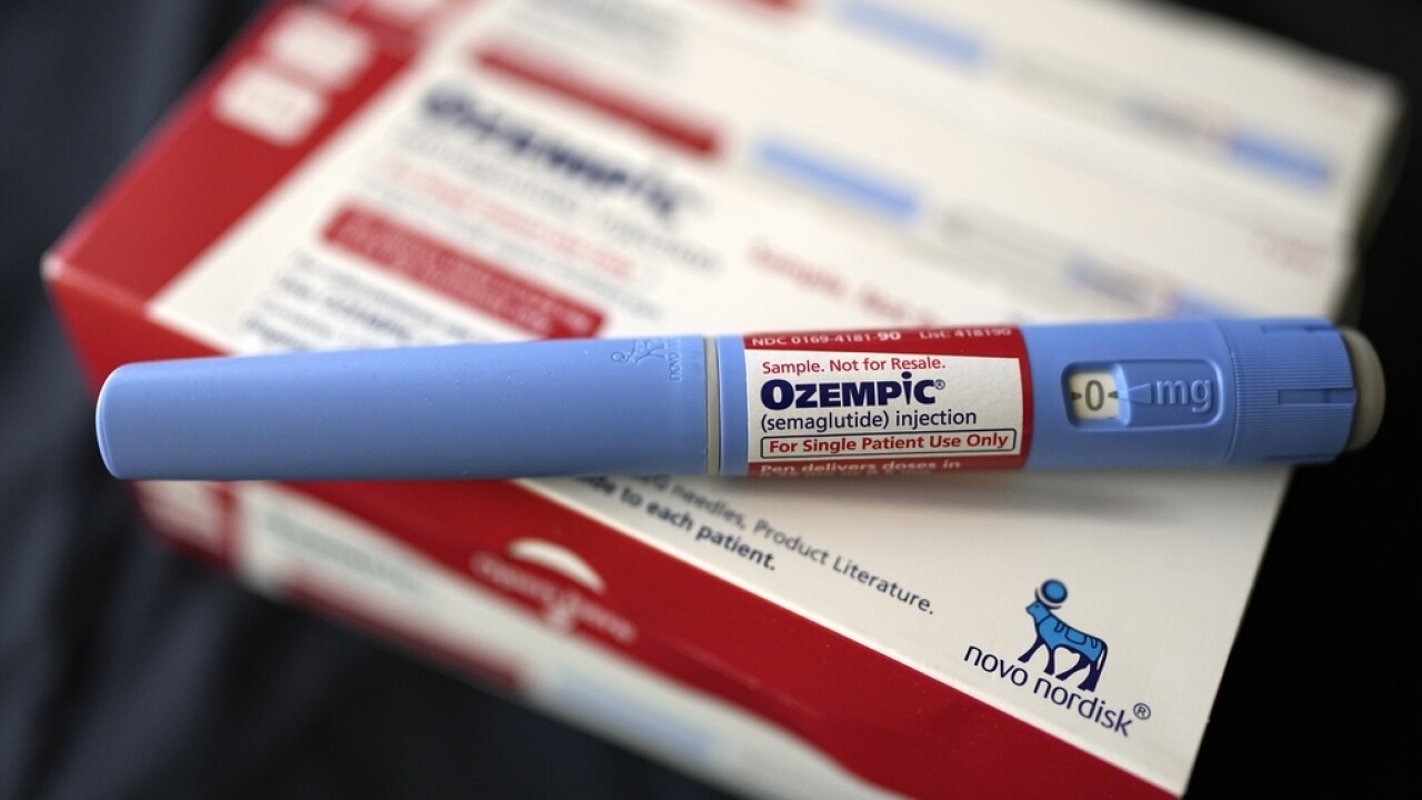 The injectable drug Ozempic.