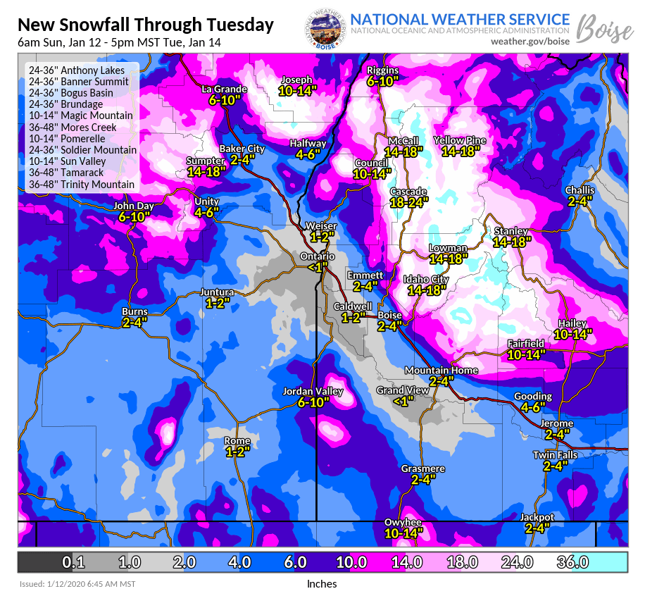 Heavy snow closes Highway 21 between Idaho City and Lowman