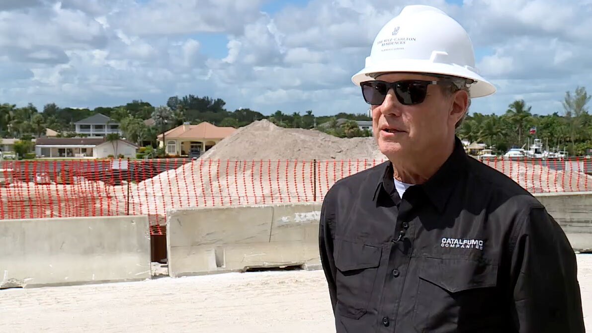 Joey Eichner discusses an ongoing project in Palm Beach Gardens along the Intracoastal Waterway.