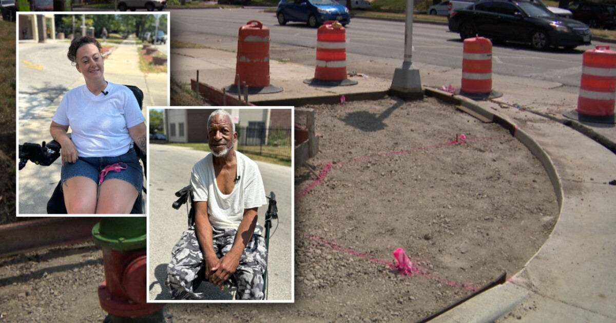 'It's a safety hazard': Residents with disabilities forced into street as construction blocks sidewalk access