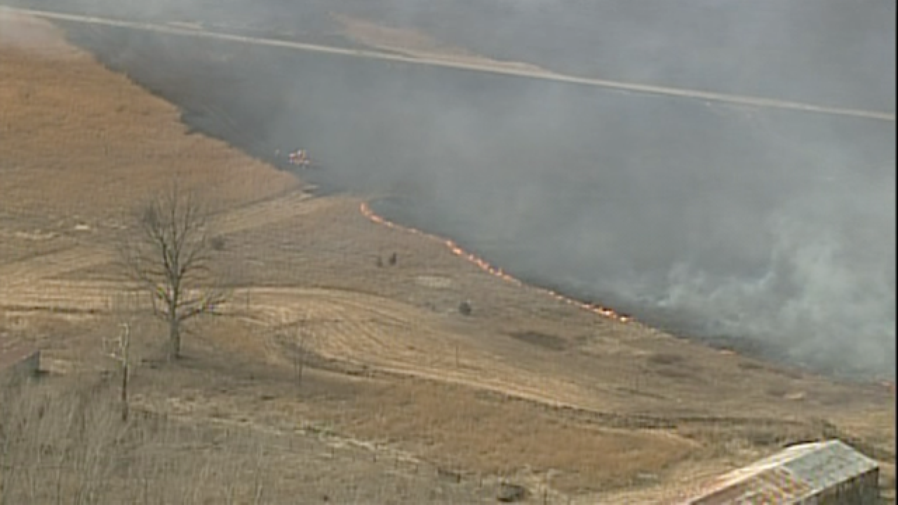 PHOTOS:50+ acres burned in Platte Co. grass fire