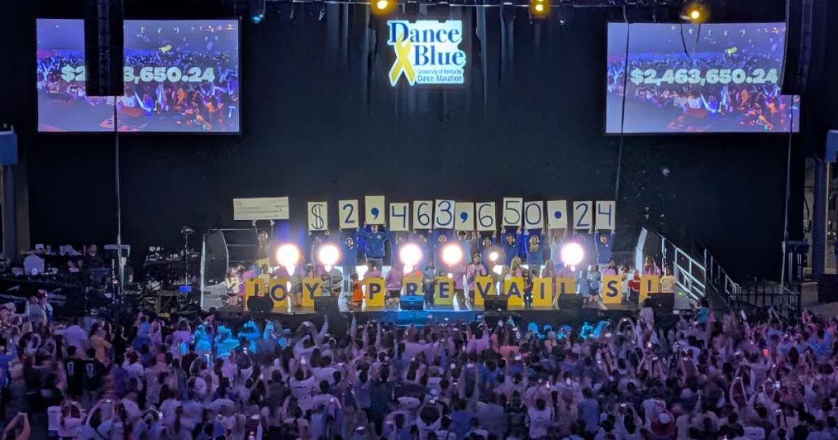 University of Kentucky DanceBlue marathon raises a record-breaking $2.4 million for children's clinic
