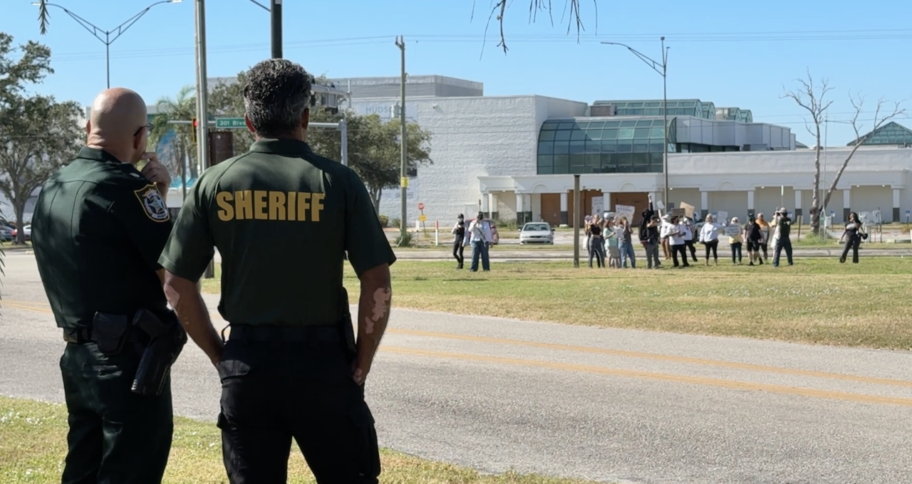 Protest DHS event