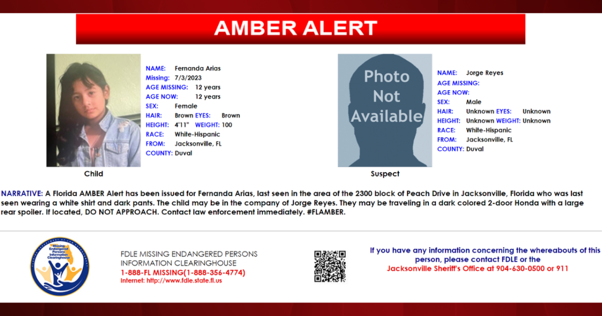 Missing girl from Jacksonville found safe, Amber Alert canceled - Vimarsana News